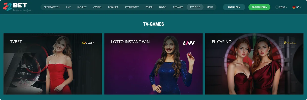 22Bet Live-Casino-Spiele 22Bet Live-Casino-Spiele